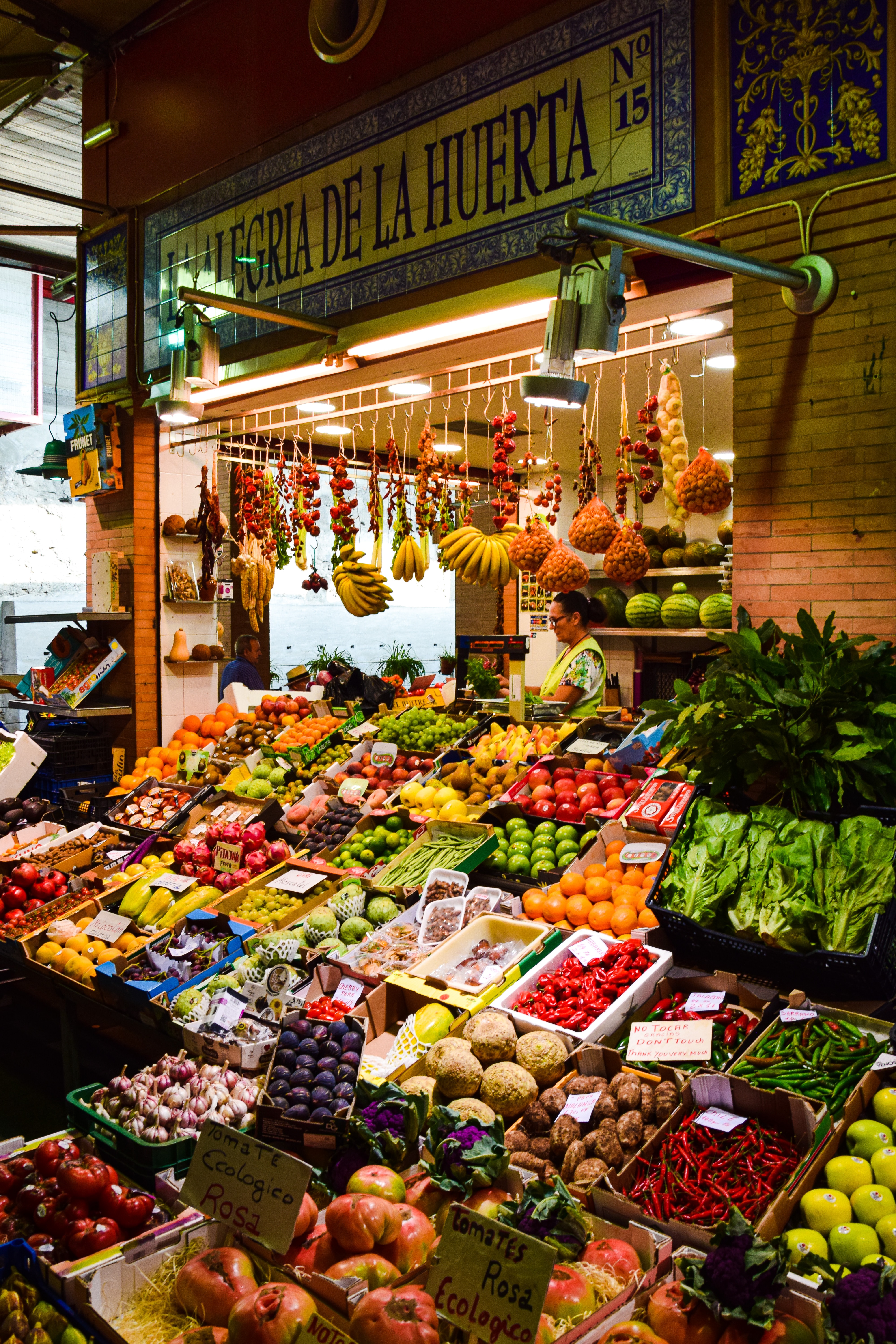 Fresh fruit and vegetable market in Spain